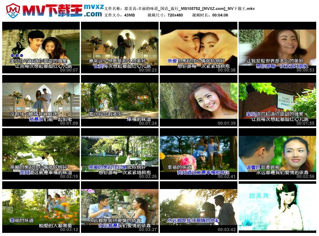 甜美真-幸福的味道_国语_流行_MB105752